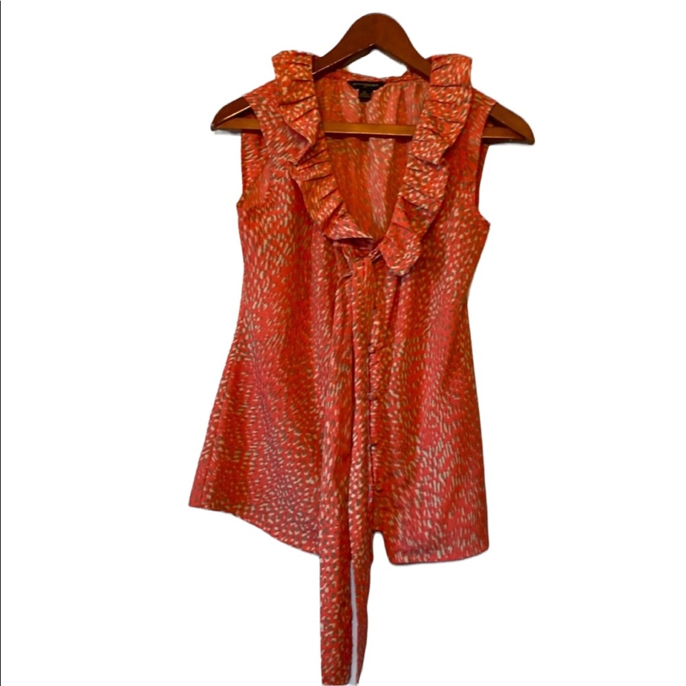 Women’s Banana Republic Sleeveless Tie Ruffled Top